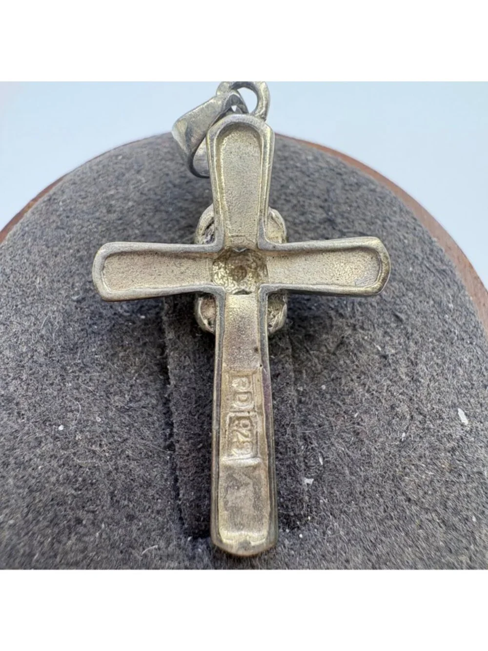 Marcasite Cross Pendant Sterling Silver 925 Size 1.25